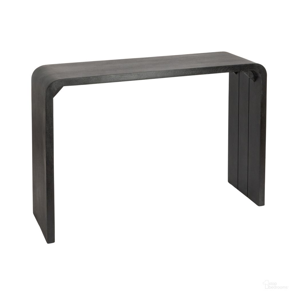 The appearance of Clyde Waterfall Edge Mango Wood Console Table In Black designed by Rowena Interiors in the modern / contemporary interior design. This black piece of furniture was selected by 1StopBedrooms from Clyde Collection to add a touch of cosiness and style into your home. Sku: EC1717. Material: Mango Wood.