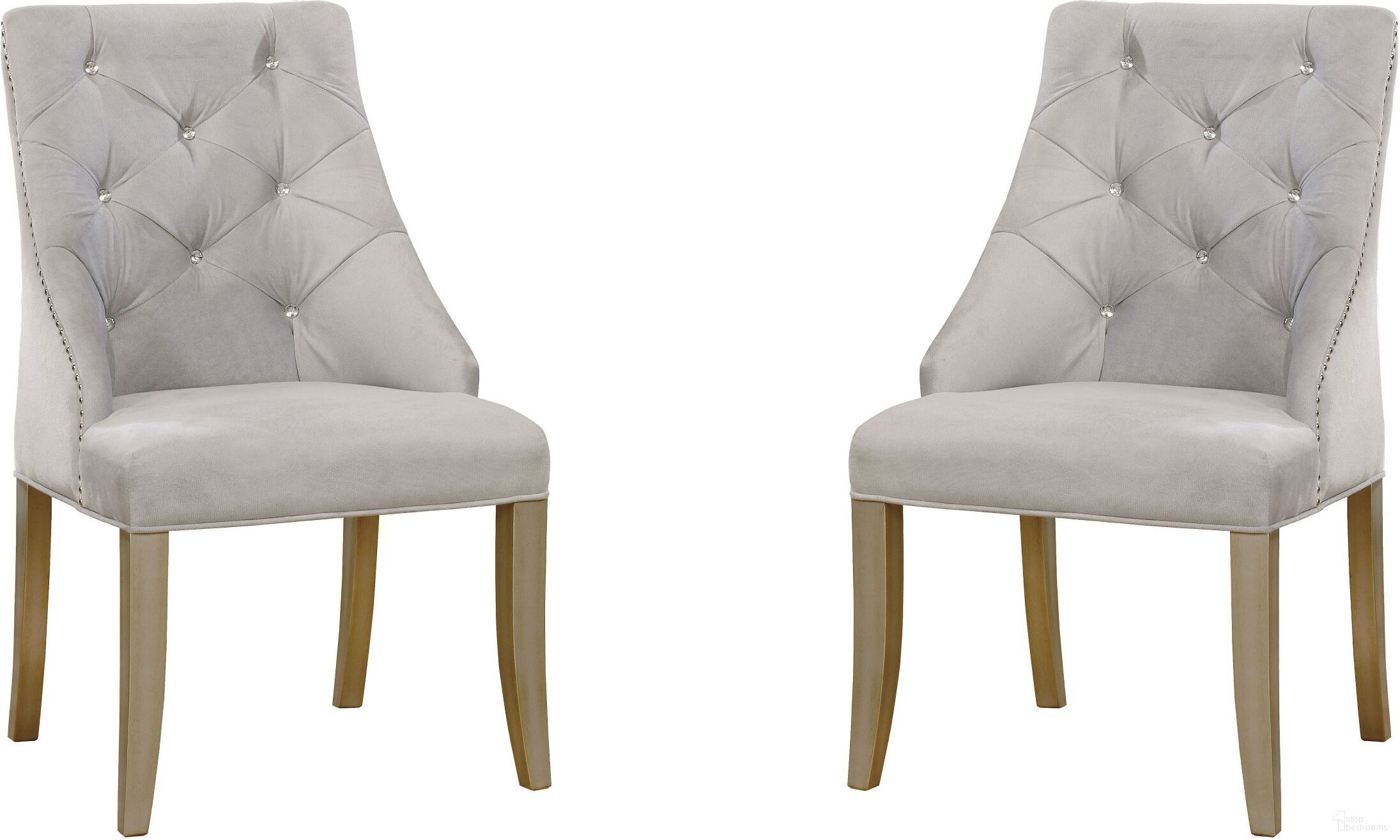 The appearance of Diocles Silver and Light Gray Side Chair Set Of 2 designed by Furniture of America in the modern / contemporary interior design. This gray piece of furniture was selected by 1StopBedrooms from Diocles Collection to add a touch of cosiness and style into your home. Sku: CM3020SC-2PK. Material: Fabric. Chair Type: Side Chair.