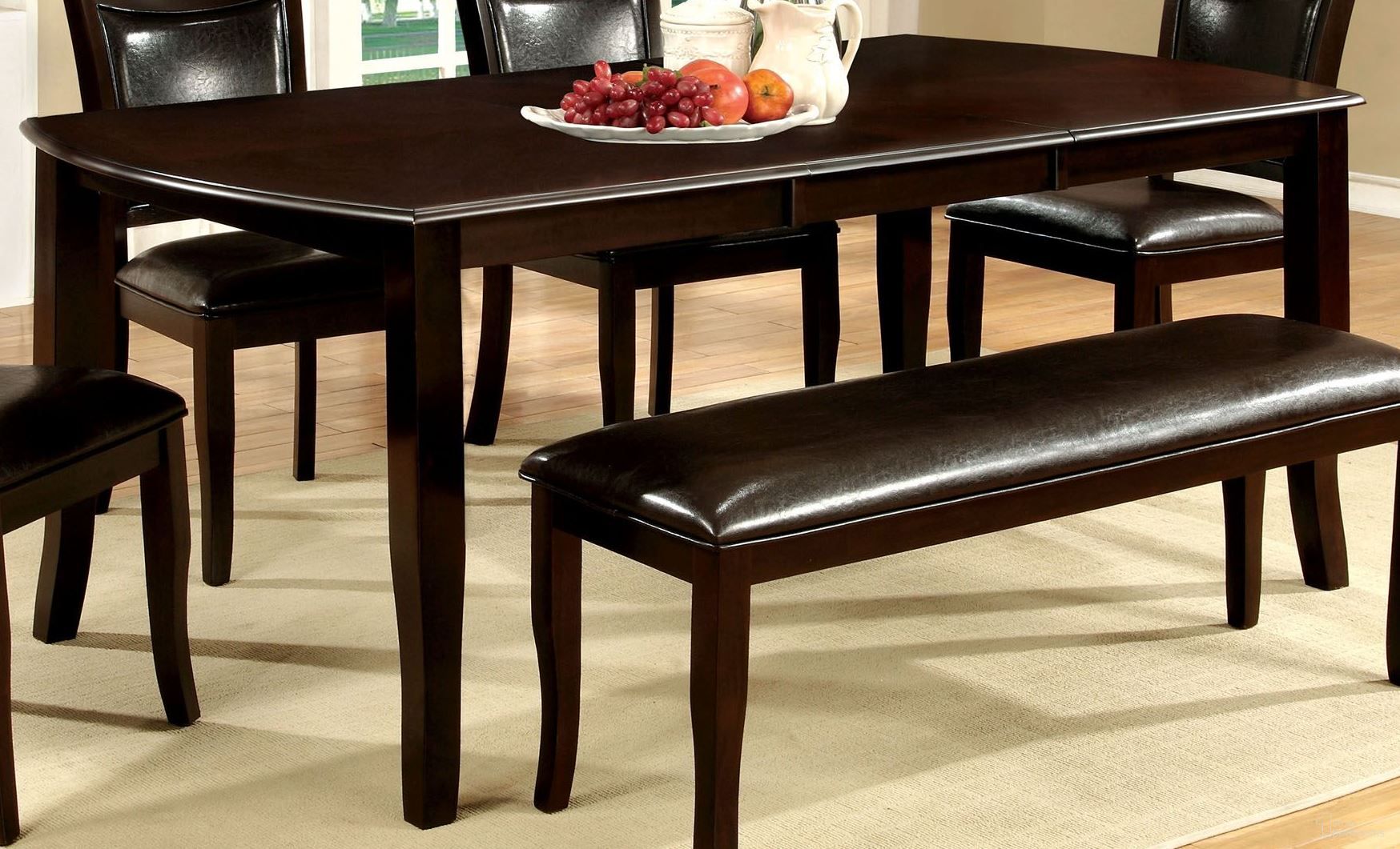 Woodside Dark Cherry Rectangular Extendable Leg Dining Table