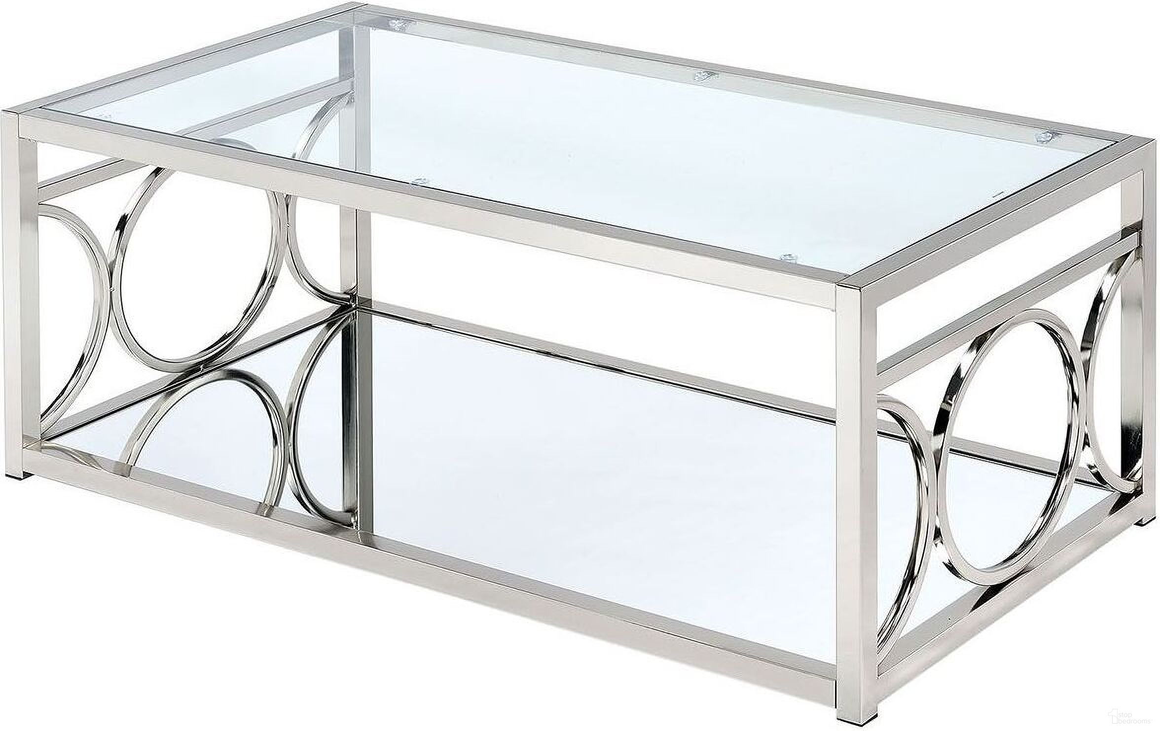 The appearance of Rylee Chrome Coffee Table designed by Furniture of America in the modern / contemporary interior design. This silver piece of furniture was selected by 1StopBedrooms from Rylee Collection to add a touch of cosiness and style into your home. Sku: CM4166CRM-C. Material: Glass.