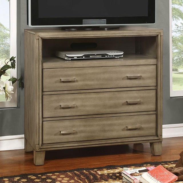 The appearance of Enrico I Gray Media Chest designed by Furniture of America in the modern / contemporary interior design. This grey piece of furniture  was selected by 1StopBedrooms from Enrico Collection to add a touch of cosiness and style into your home. Sku: CM7068GY-TV. Material: Wood.