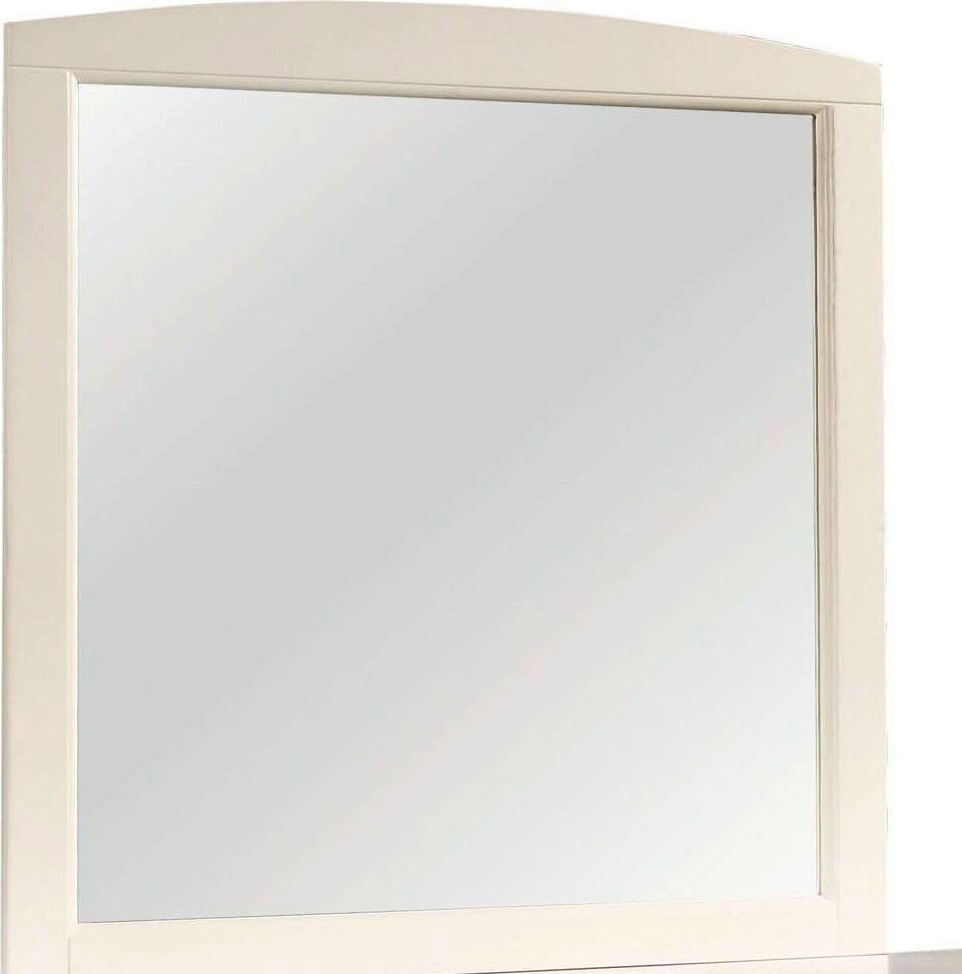 The appearance of Omnus White Mirror designed by Furniture of America in the transitional interior design. This white piece of furniture  was selected by 1StopBedrooms from Omnus Collection to add a touch of cosiness and style into your home. Sku: CM7905WH-M. Material: Wood.