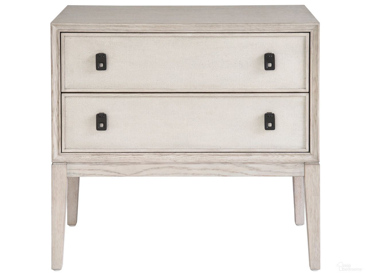 The appearance of Coalesce Presley Two Drawer Nightstand In Fog designed by Universal in the modern / contemporary interior design. This fog piece of furniture was selected by 1StopBedrooms from Coalesce Collection to add a touch of cosiness and style into your home. Sku: U301350. Material: Wood.