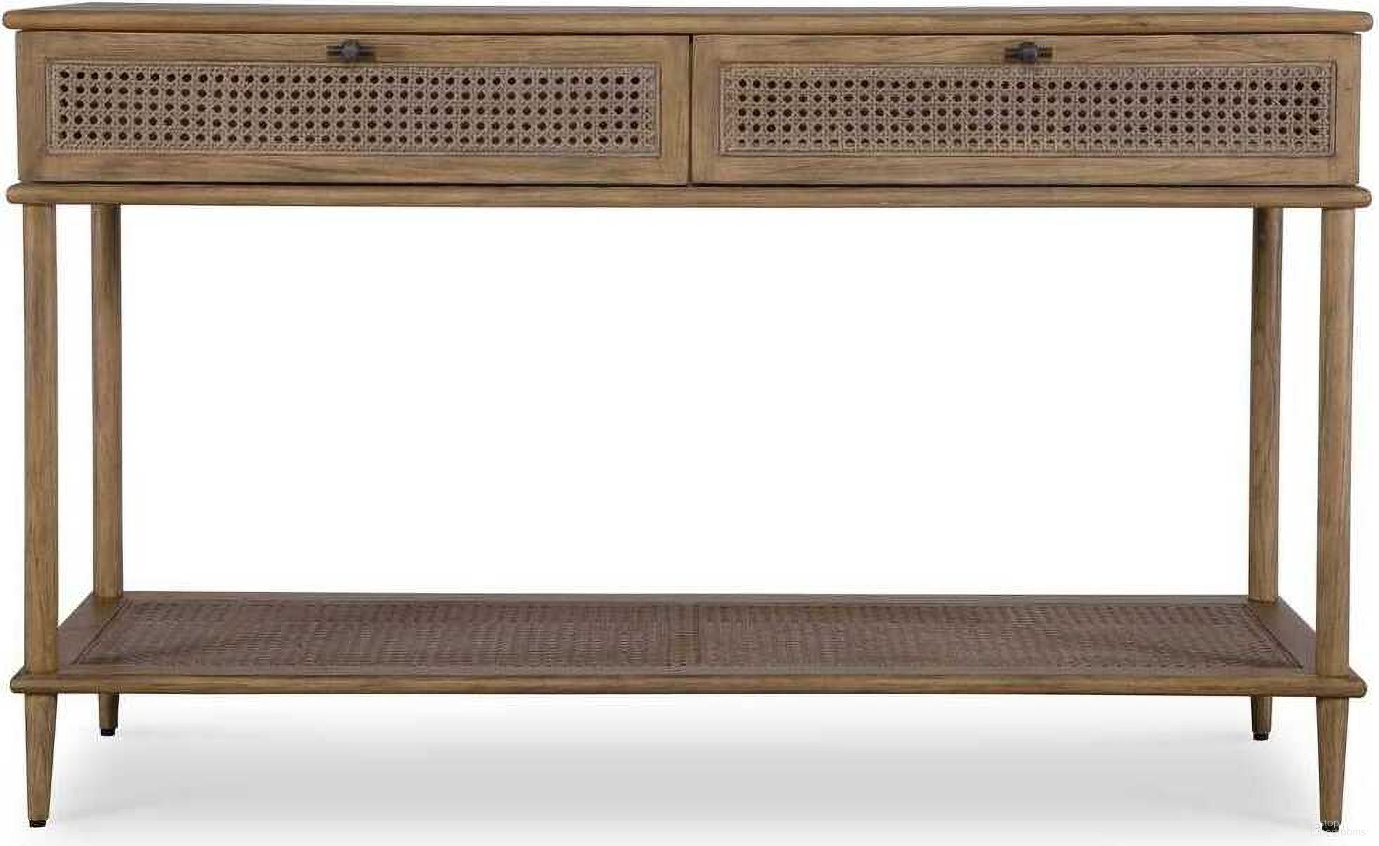 The appearance of Coast Rattan Console Table In Woodtone designed by Uttermost in the coastal interior design. This woodtone piece of furniture  was selected by 1StopBedrooms from Coast Collection to add a touch of cosiness and style into your home. Sku: 24425. Material: Wood.