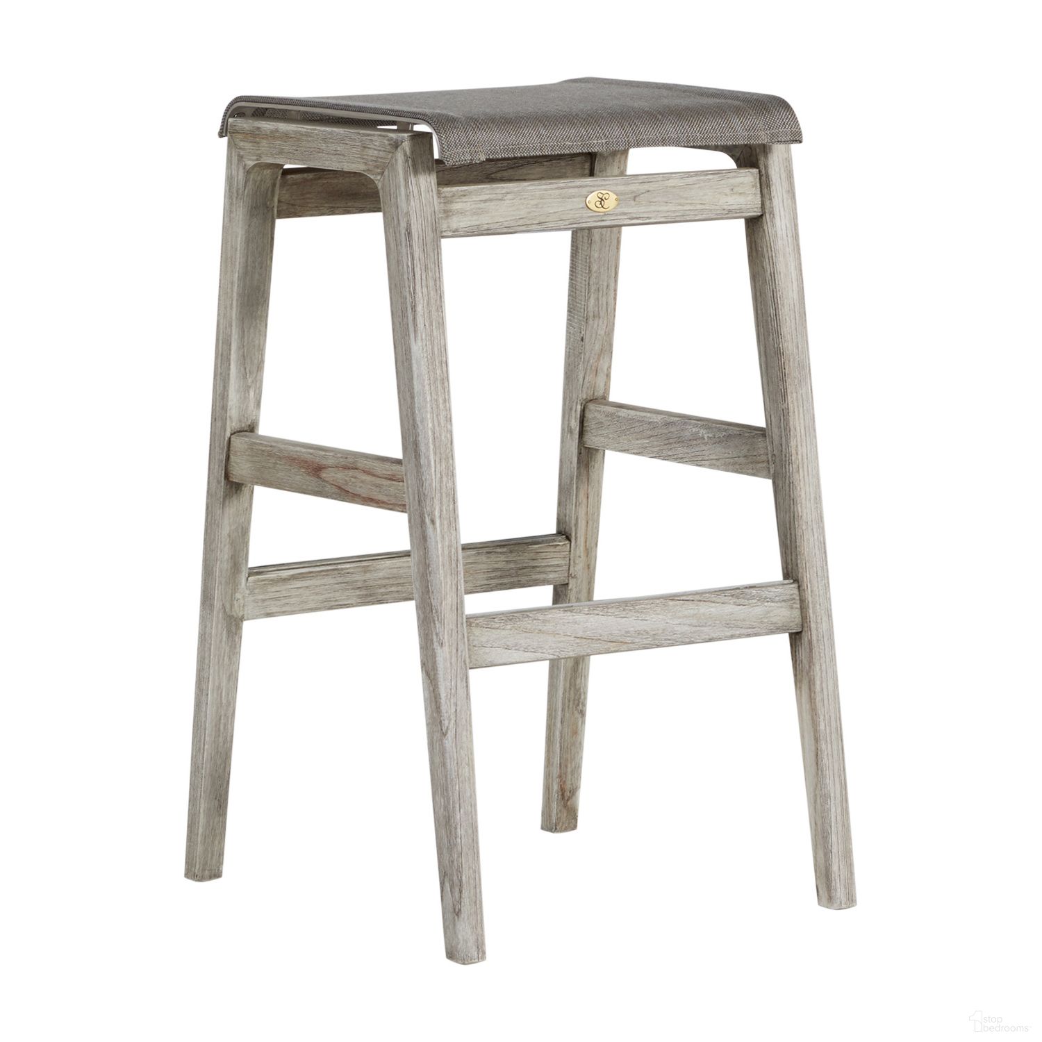 The appearance of Coast Teak 30 Inch Backless Barstool In Oyster Teak and Heather Gray designed by Summer Classics in the modern / contemporary interior design. This oyster teak/heather gray piece of furniture  was selected by 1StopBedrooms from Coast Collection to add a touch of cosiness and style into your home. Sku: 273447. Material: Sling.