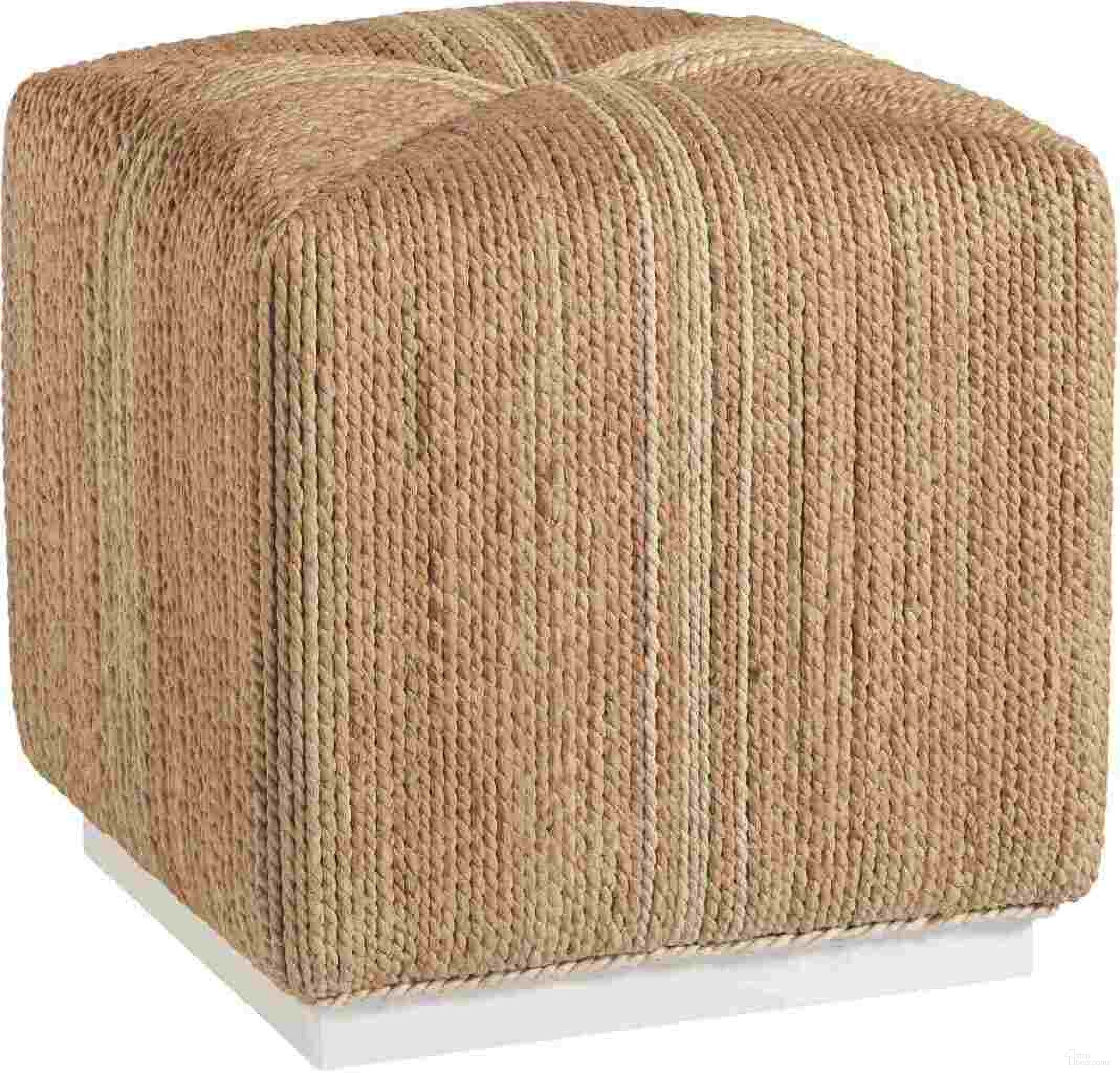 The appearance of Coastal Living Woven Abaca Cube designed by Universal in the coastal interior design. This brown piece of furniture was selected by 1StopBedrooms from Coastal Living Collection to add a touch of cosiness and style into your home. Sku: 833830. Material: Abaca.