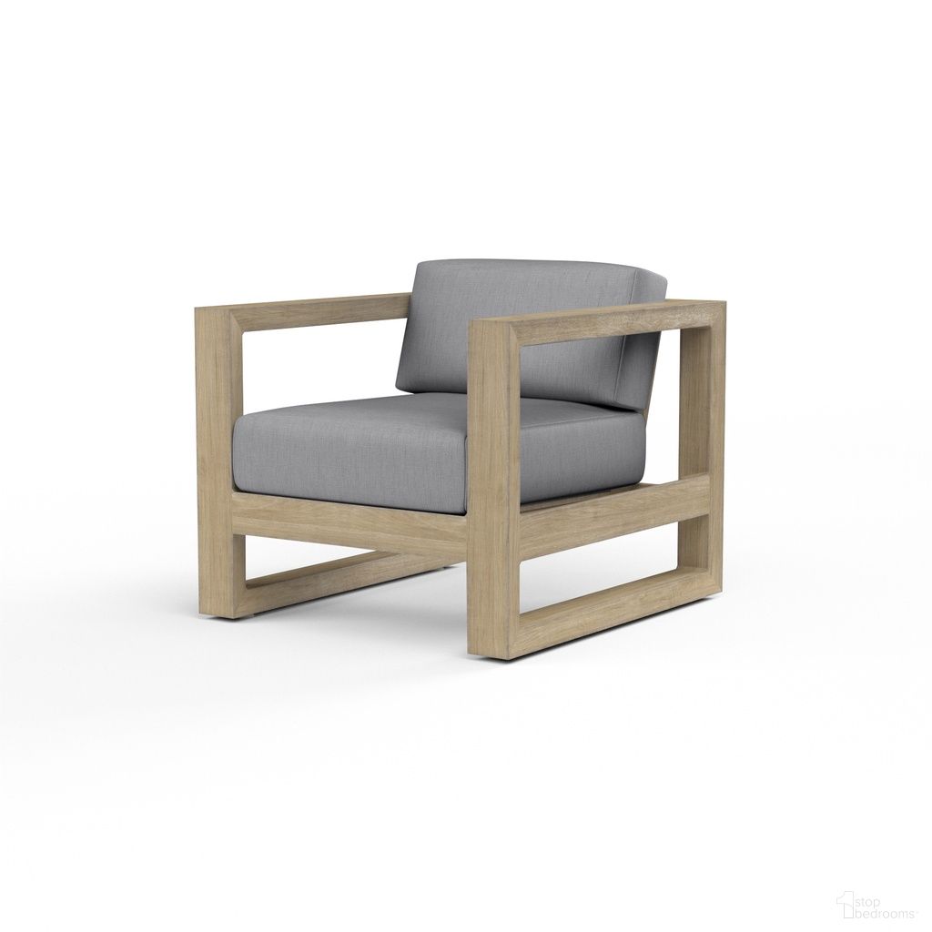 The appearance of Coastal Teak Club Chair in Canvas Granite designed by Sunset West in the modern / contemporary interior design. This canvas granite piece of furniture was selected by 1StopBedrooms from Coastal Teak Collection to add a touch of cosiness and style into your home. Sku: SW5501-21-5402. Material: Teak.
