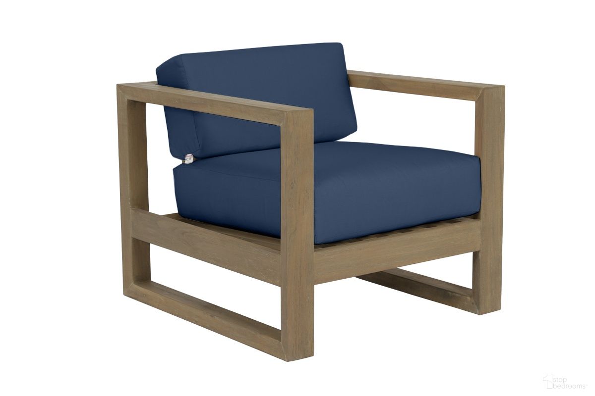 The appearance of Coastal Teak Club Chair in Spectrum Indigo designed by Sunset West in the modern / contemporary interior design. This spectrum indigo piece of furniture was selected by 1StopBedrooms from Coastal Teak Collection to add a touch of cosiness and style into your home. Sku: SW5501-21-48080. Material: Teak.