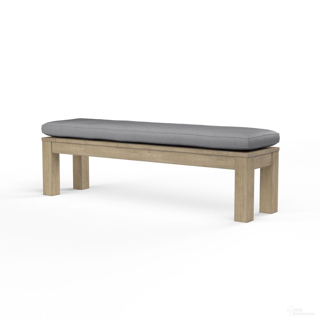 The appearance of Coastal Teak Dining Bench in Canvas Granite designed by Sunset West in the transitional interior design. This canvas granite piece of furniture  was selected by 1StopBedrooms from Coastal Teak Collection to add a touch of cosiness and style into your home. Sku: SW5501-BNCH-5402. Material: Teak.