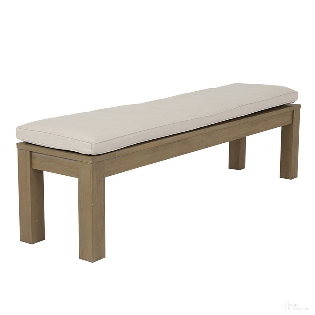 The appearance of Coastal Teak Dining Bench in Light Wood designed by Sunset West in the transitional interior design. This light wood piece of furniture  was selected by 1StopBedrooms from Coastal Teak Collection to add a touch of cosiness and style into your home. Sku: SW5501-BNC-CAN-STKIT. Material: Teak.