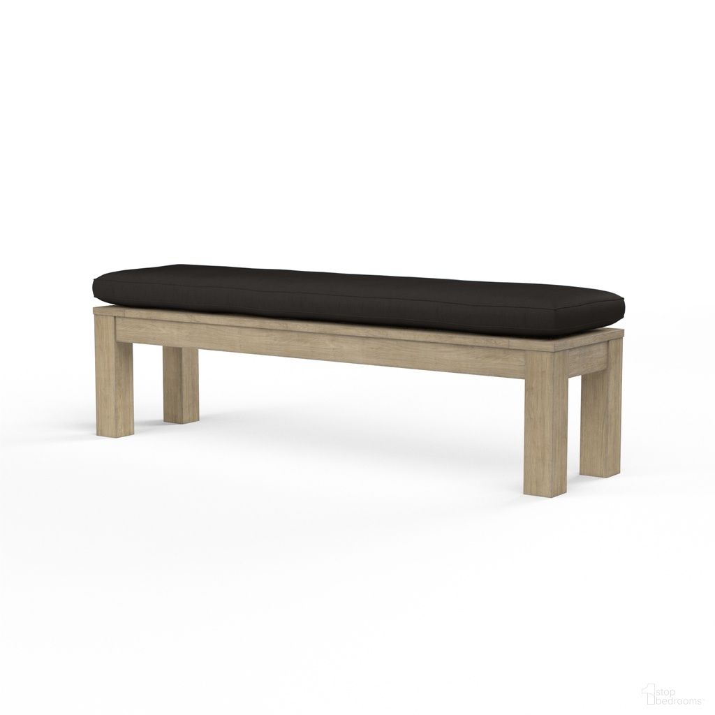 The appearance of Coastal Teak Dining Bench in Spectrum Carbon designed by Sunset West in the transitional interior design. This spectrum carbon piece of furniture  was selected by 1StopBedrooms from Coastal Teak Collection to add a touch of cosiness and style into your home. Sku: SW5501-BNCH-48085. Material: Teak.