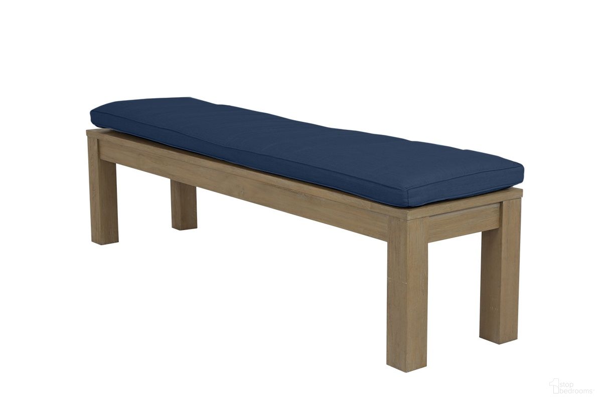 The appearance of Coastal Teak Dining Bench in Spectrum Indigo designed by Sunset West in the transitional interior design. This spectrum indigo piece of furniture  was selected by 1StopBedrooms from Coastal Teak Collection to add a touch of cosiness and style into your home. Sku: SW5501-BNCH-48080. Material: Teak.