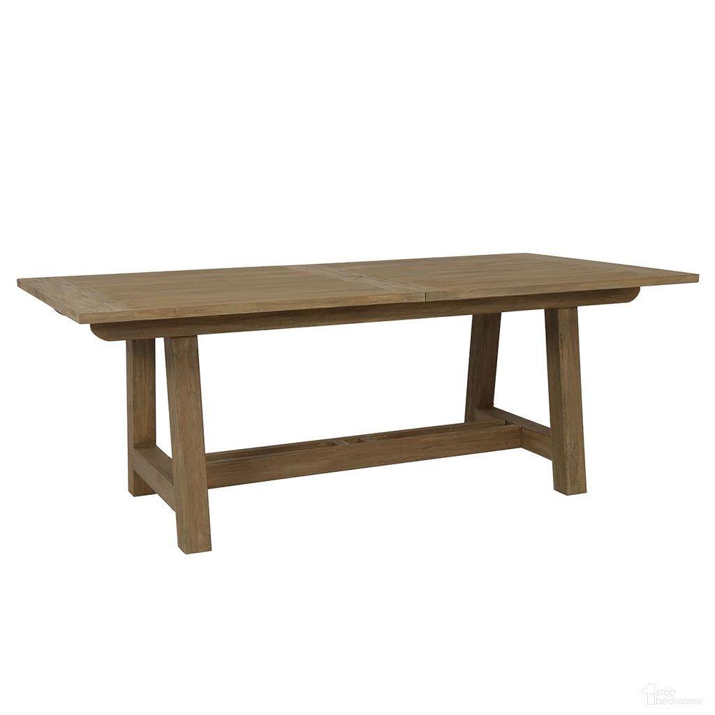 The appearance of Coastal Teak Dining Table with Leaf Extension in Light Wood designed by Sunset West in the transitional interior design. This light wood piece of furniture was selected by 1StopBedrooms from Coastal Teak Collection to add a touch of cosiness and style into your home. Sku: SW5501-T79-118. Material: Teak.