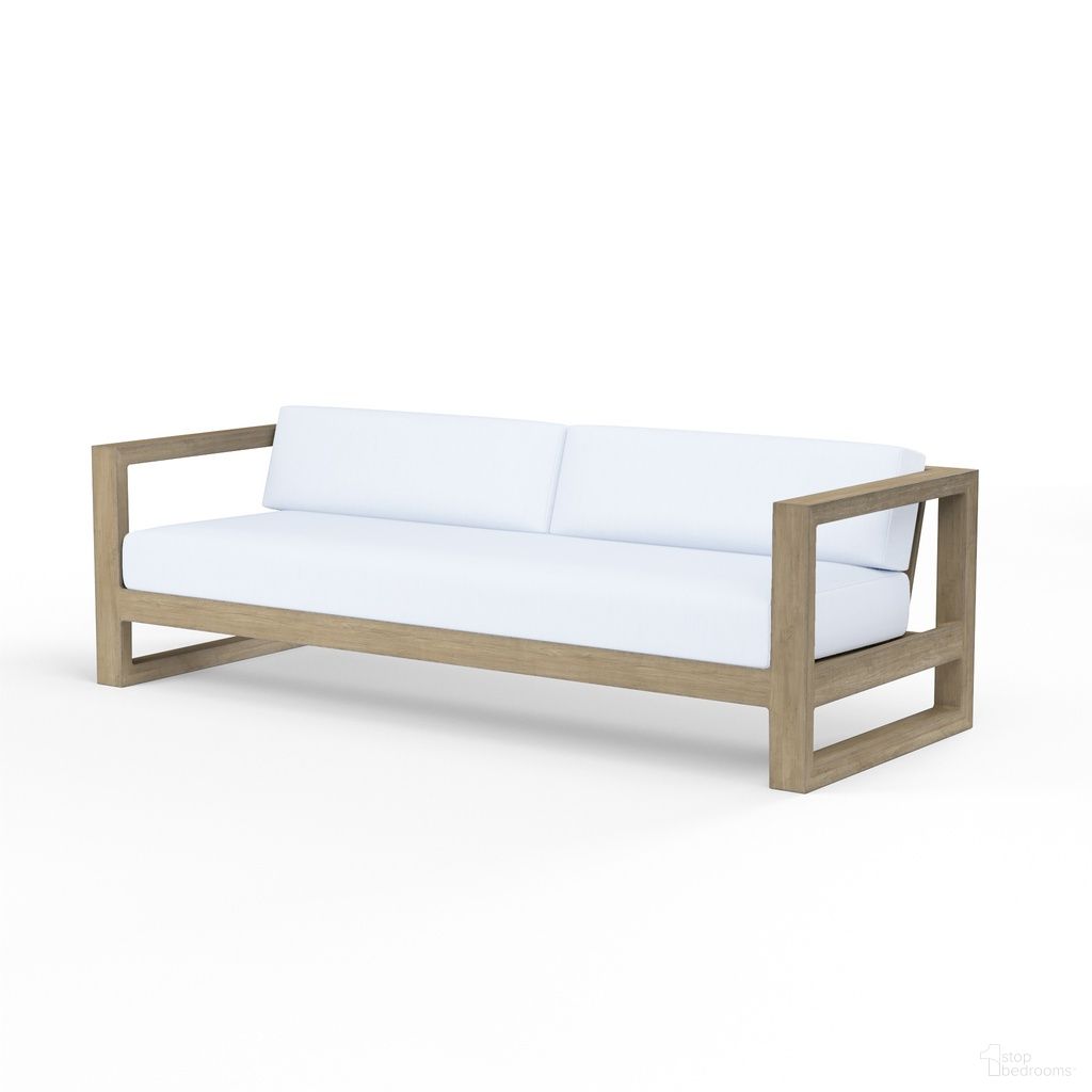The appearance of Coastal Teak Sofa in Canvas Natural designed by Sunset West in the modern / contemporary interior design. This canvas natural piece of furniture  was selected by 1StopBedrooms from Coastal Teak Collection to add a touch of cosiness and style into your home. Sku: SW5501-23-5404. Material: Teak.