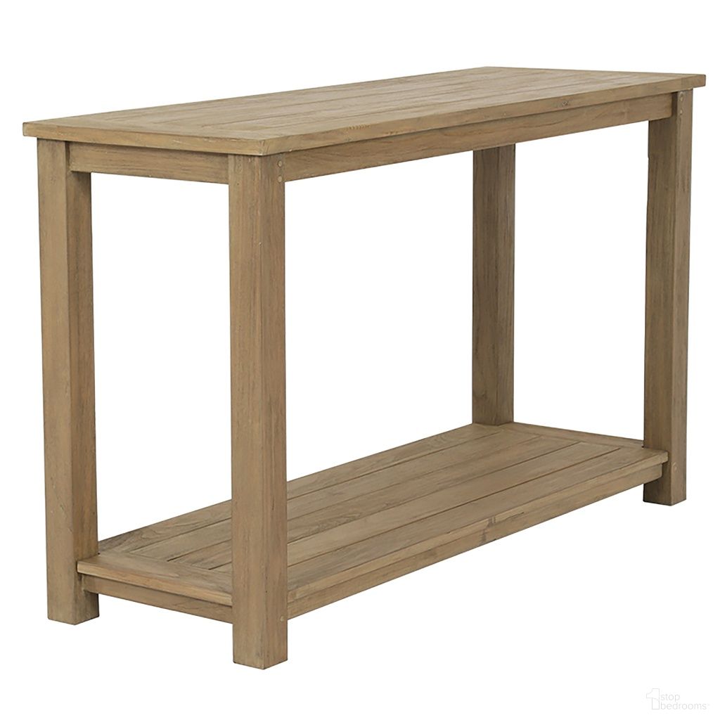 The appearance of Coastal Teak Sofa Table in Light Wood designed by Sunset West in the transitional interior design. This light wood piece of furniture was selected by 1StopBedrooms from Coastal Teak Collection to add a touch of cosiness and style into your home. Sku: SW5501-ST. Material: Teak.