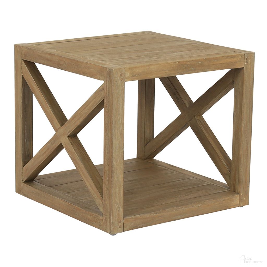 The appearance of Coastal Teak X End Table in Light Wood designed by Sunset West in the transitional interior design. This light wood piece of furniture was selected by 1StopBedrooms from Coastal Teak Collection to add a touch of cosiness and style into your home. Sku: SW5501-XET. Material: Teak.