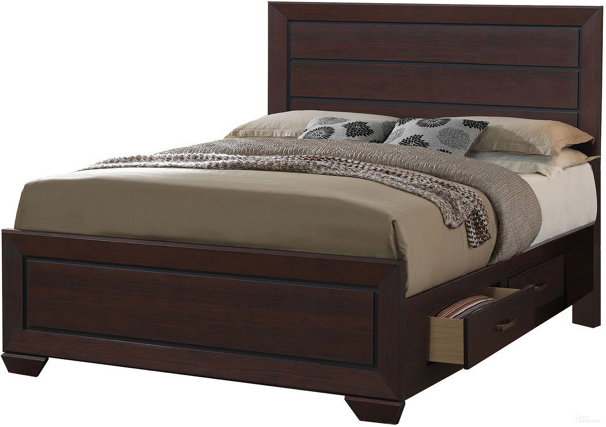 Kauffman California King Storage Bed Dark Cocoa