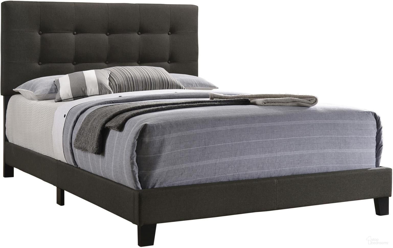 Mapes Tufted Upholstered Queen Bed Charcoal