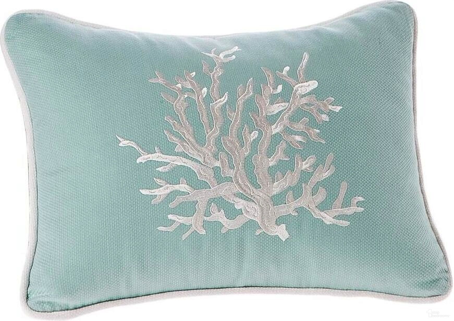 The appearance of Coastline Cotton Jacquard Oblong Pillow In Aqua designed by Olliix in the coastal interior design. This aqua piece of furniture was selected by 1StopBedrooms from Coastline Collection to add a touch of cosiness and style into your home. Sku: HH30-402A. Material: Polyester.