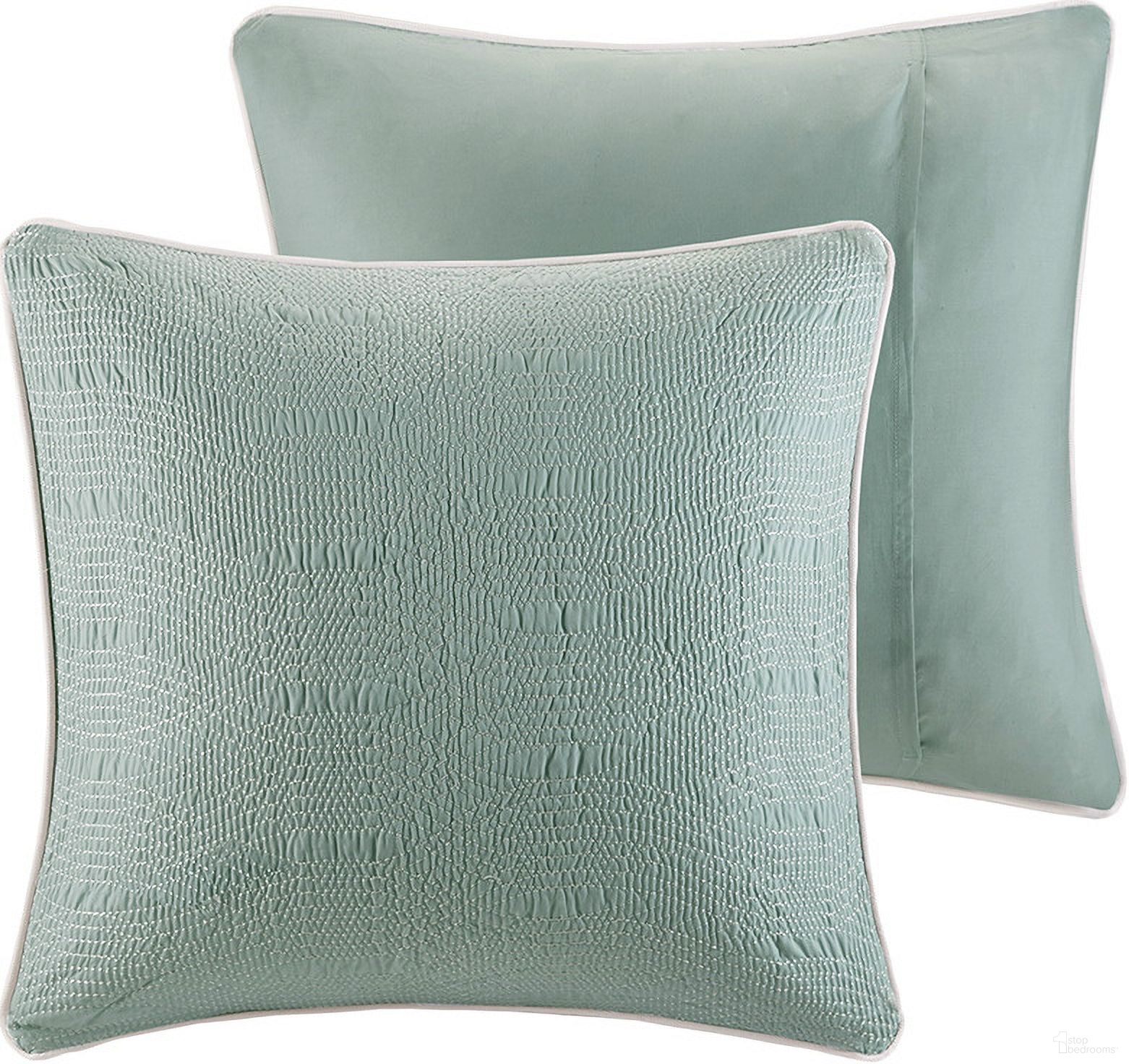 The appearance of Coastline Cotton Quilted Euro Sham In Aqua designed by Olliix in the coastal interior design. This aqua piece of furniture was selected by 1StopBedrooms from Coastline Collection to add a touch of cosiness and style into your home. Sku: HH11-399. Material: Cotton.
