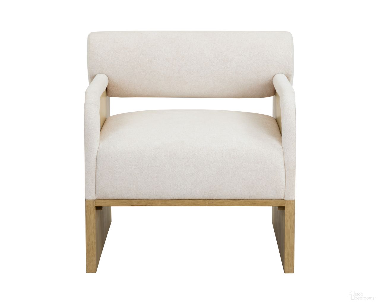 Coburn Lounge Chair In Rustic Oak and Eclipse White