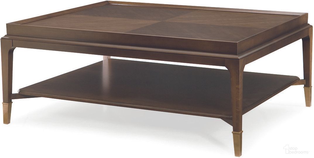 The appearance of Cocktail Table In Bridgeton designed by Century Furniture in the transitional interior design. This bridgeton piece of furniture  was selected by 1StopBedrooms from Bridgeton Collection to add a touch of cosiness and style into your home. Sku: 49H-601. Material: Walnut Veneer.