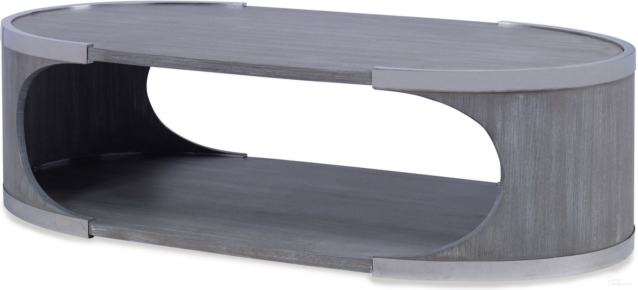 The appearance of Cocktail Table In Light Slate designed by Century Furniture in the transitional interior design. This light slate piece of furniture was selected by 1StopBedrooms from Bowery Place Collection to add a touch of cosiness and style into your home. Sku: C42-603. Material: Oak Veneer.