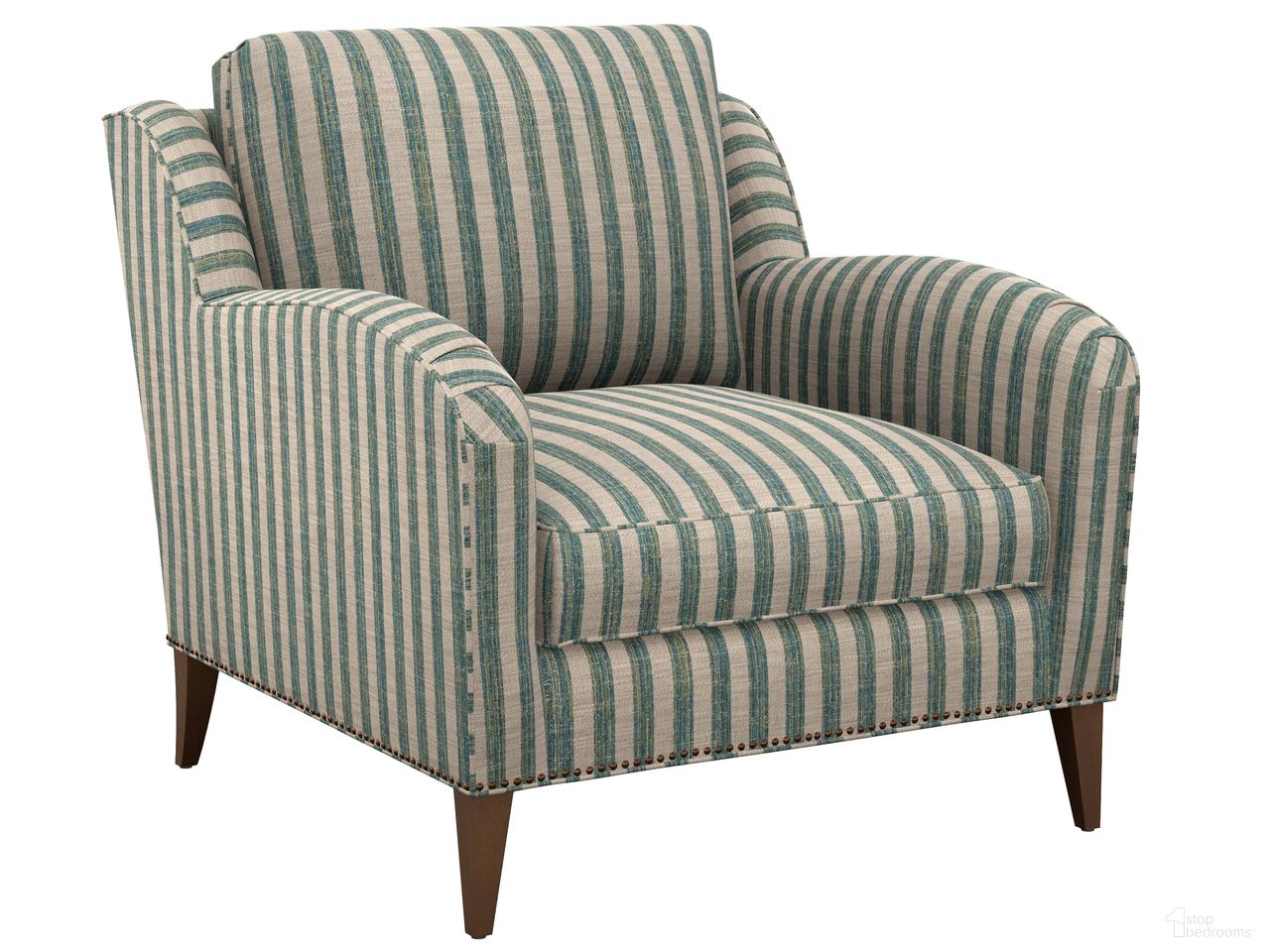 The appearance of Featured Upholstery Coconut Grove Chair In Cream designed by Lexington in the transitional interior design. This cream piece of furniture was selected by 1StopBedrooms from Featured Upholstery Collection to add a touch of cosiness and style into your home. Sku: 7287-11-70. Material: Fabric.