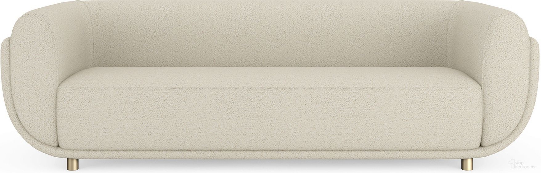 The appearance of Cocoon Sofa In Cream designed by Caracole in the modern / contemporary interior design. This cream piece of furniture was selected by 1StopBedrooms from Cocoon Collection to add a touch of cosiness and style into your home. Sku: UPH-024-013-A. Material: Boucle.