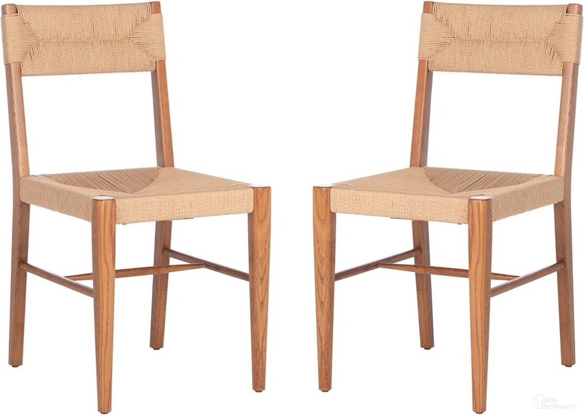 The appearance of Cody Rattan Dining Chair Set of 2 In Natural designed by Safavieh Couture in the modern / contemporary interior design. This natural piece of furniture was selected by 1StopBedrooms from Cody Collection to add a touch of cosiness and style into your home. Sku: SFV4104B-SET2. Material: Wood. Chair Type: Side Chair.