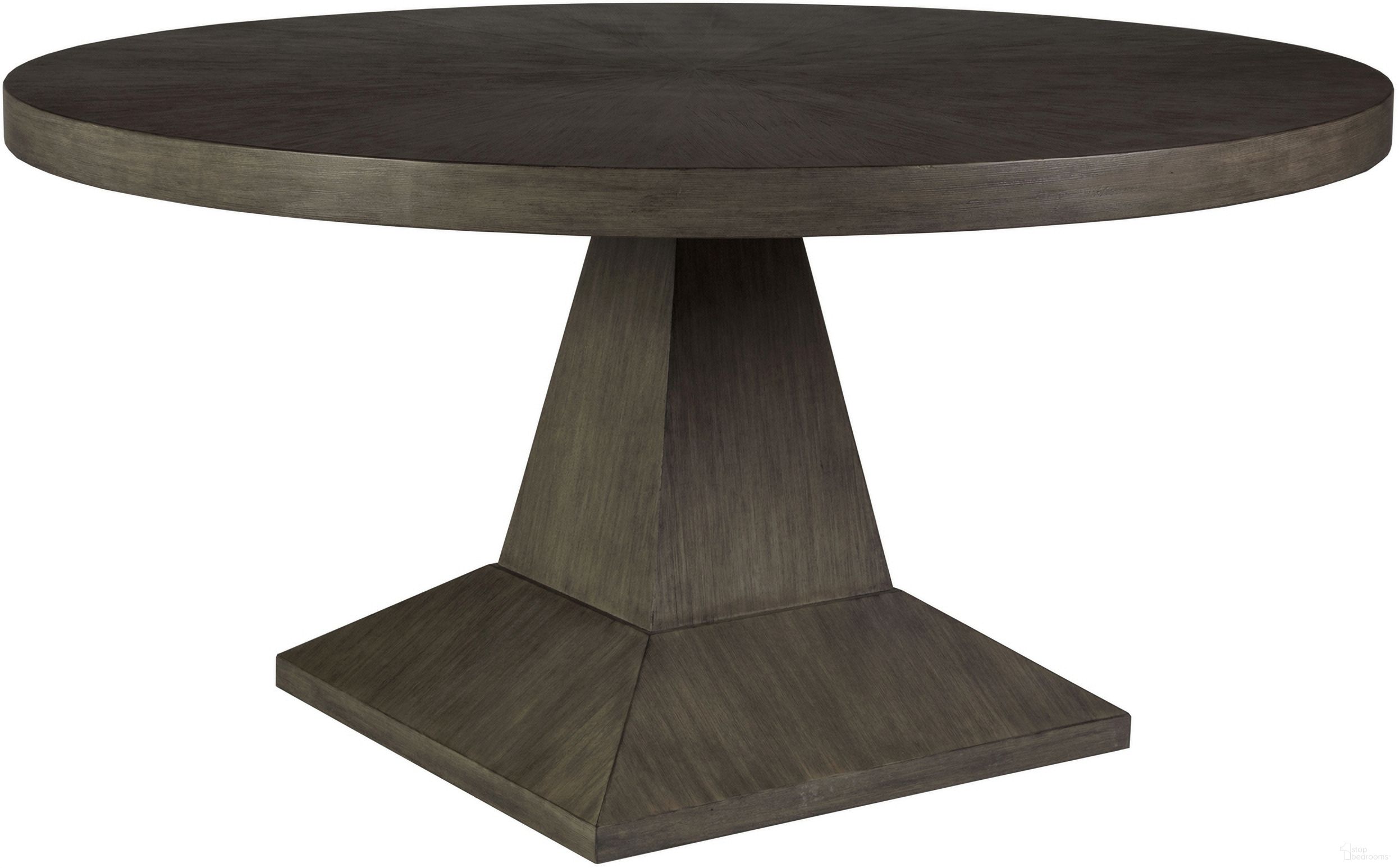 The appearance of Cohesion Program Chronicle Round Dining Table In Grigio designed by Artistica Home in the modern / contemporary interior design. This grigio piece of furniture  was selected by 1StopBedrooms from Cohesion Program Collection to add a touch of cosiness and style into your home. Sku: 2224-870C-41. Table Base Style: Pedestal. Table Top Shape: Round. Material: Wood. Size: 60".