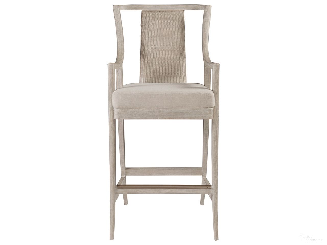 The appearance of Cohesion Program Mistral Woven Barstool In Bianco designed by Artistica Home in the transitional interior design. This bianco piece of furniture was selected by 1StopBedrooms from Cohesion Program Collection to add a touch of cosiness and style into your home. Sku: 2096-896-40-01. Material: Wood.