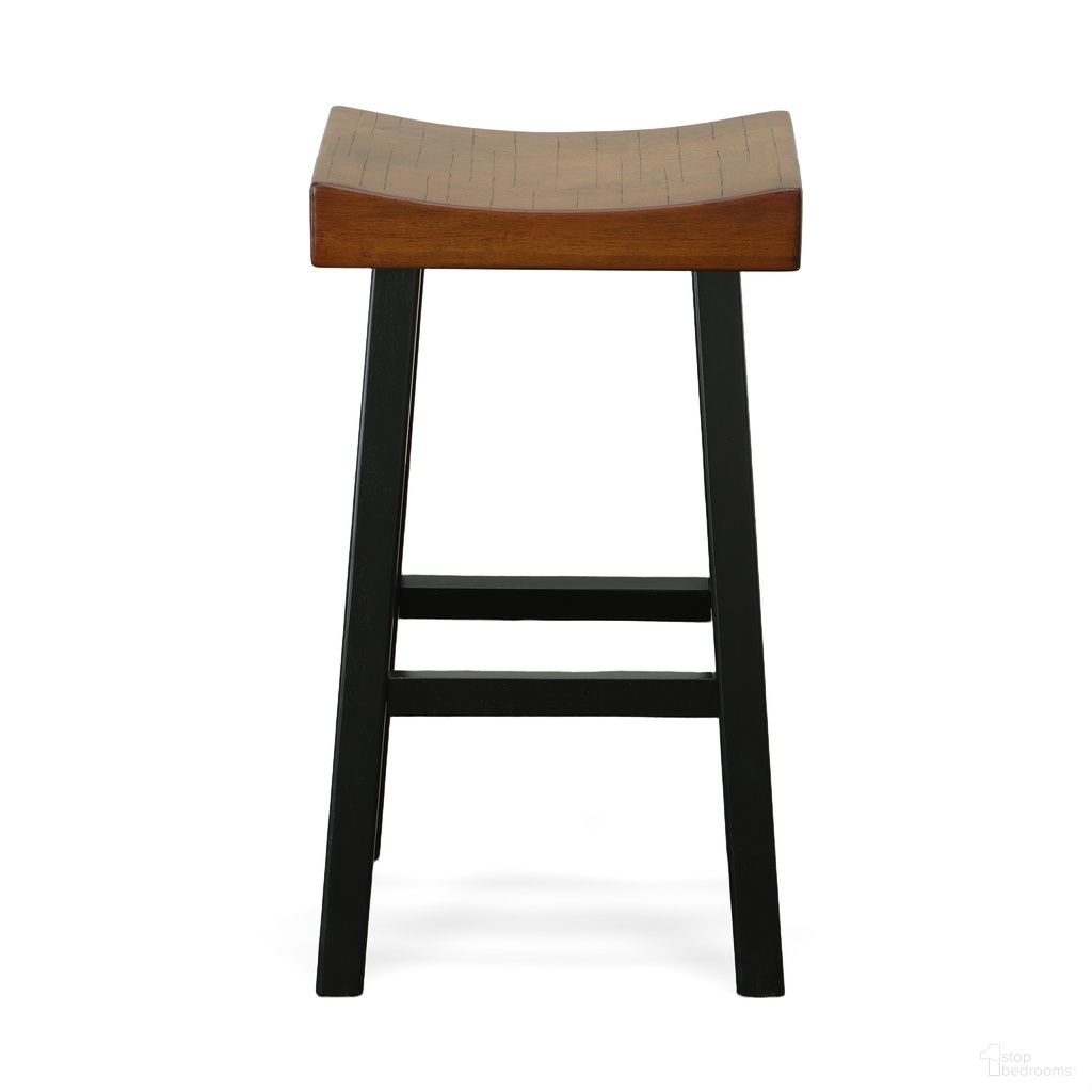 The appearance of Colborn 30 Inch Barstool In Elm and Black designed by Carolina Living in the modern / contemporary interior design. This elm and black piece of furniture was selected by 1StopBedrooms from Colborn Collection to add a touch of cosiness and style into your home. Sku: 548-30ELMBLK. Material: Rubberwood.