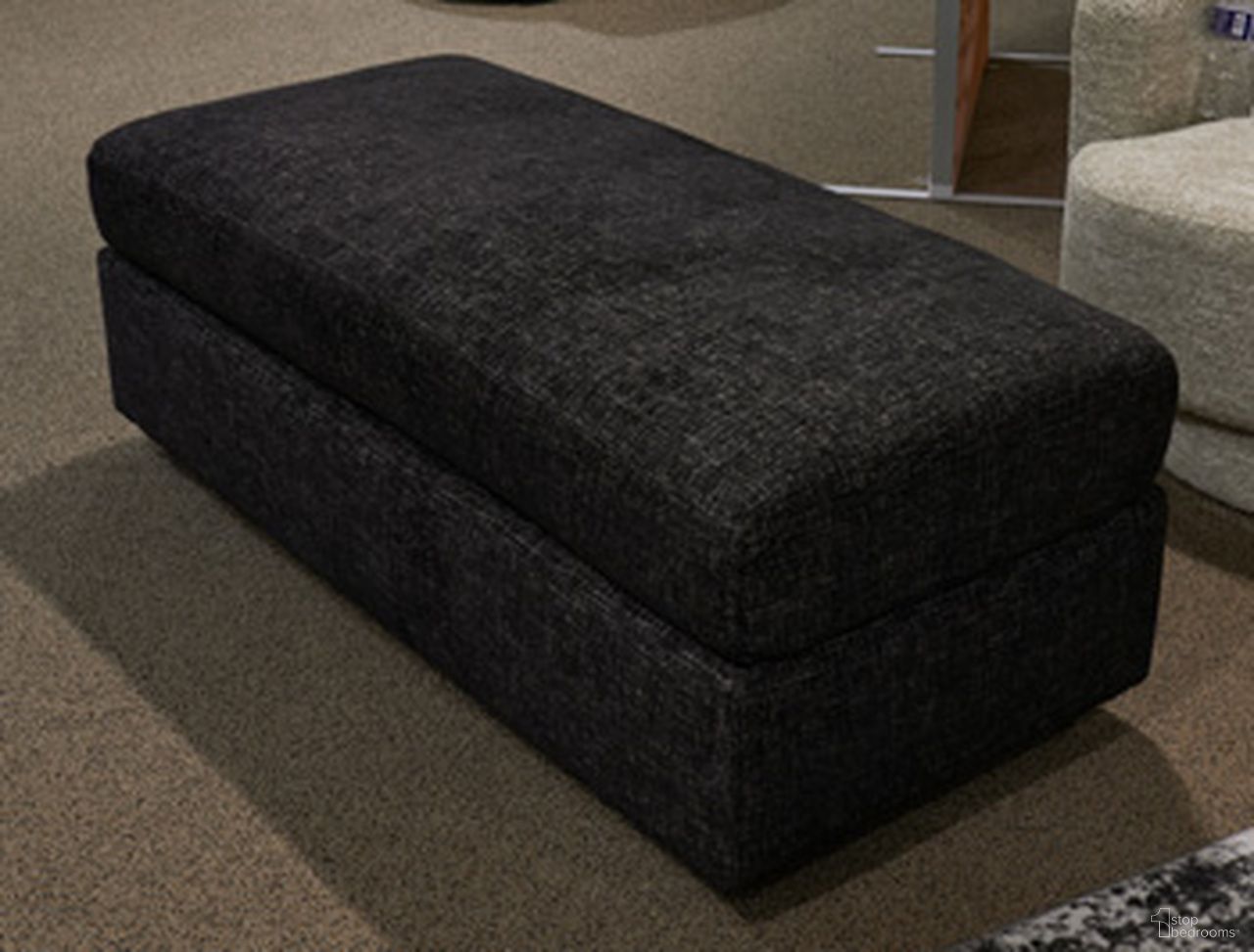 Colello Oversized Accent Ottoman In Onyx