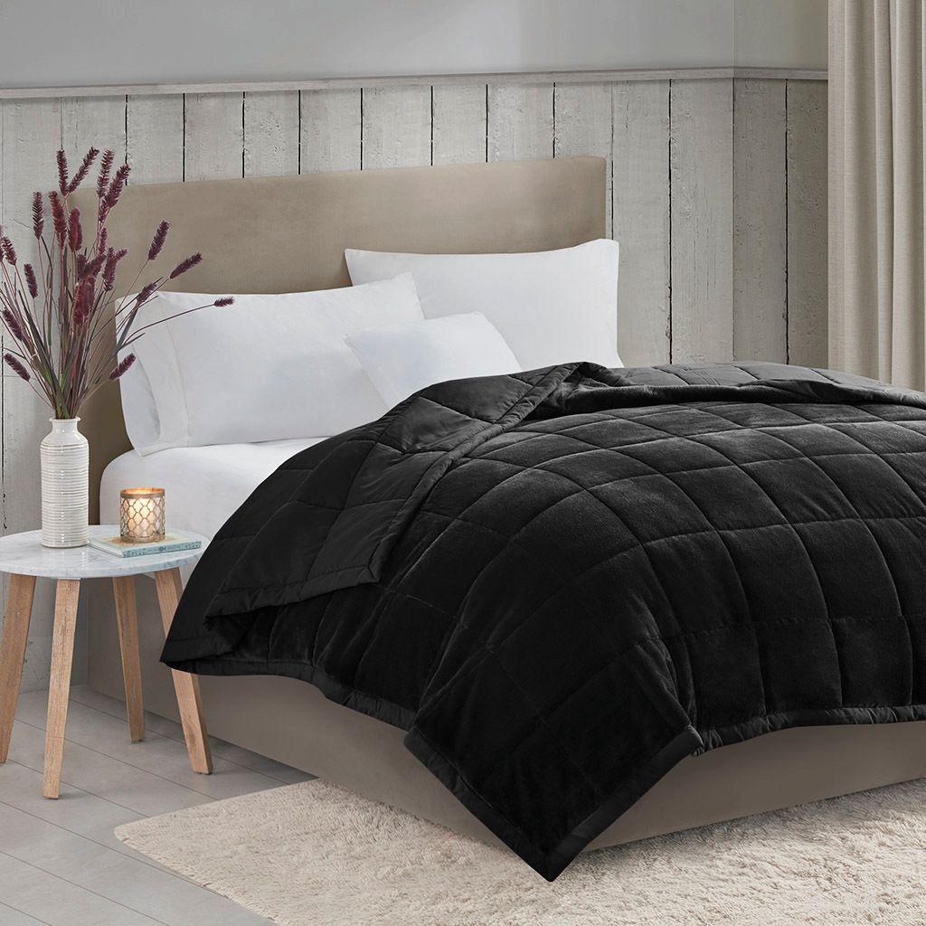 The appearance of Coleman Reversible Heiq Smart Temperature Down Alternative King Blanket In Black designed by Olliix in the transitional interior design. This black piece of furniture was selected by 1StopBedrooms from Coleman Collection to add a touch of cosiness and style into your home. Sku: MP51-8194. Material: Microfiber. Bed Size: King.
