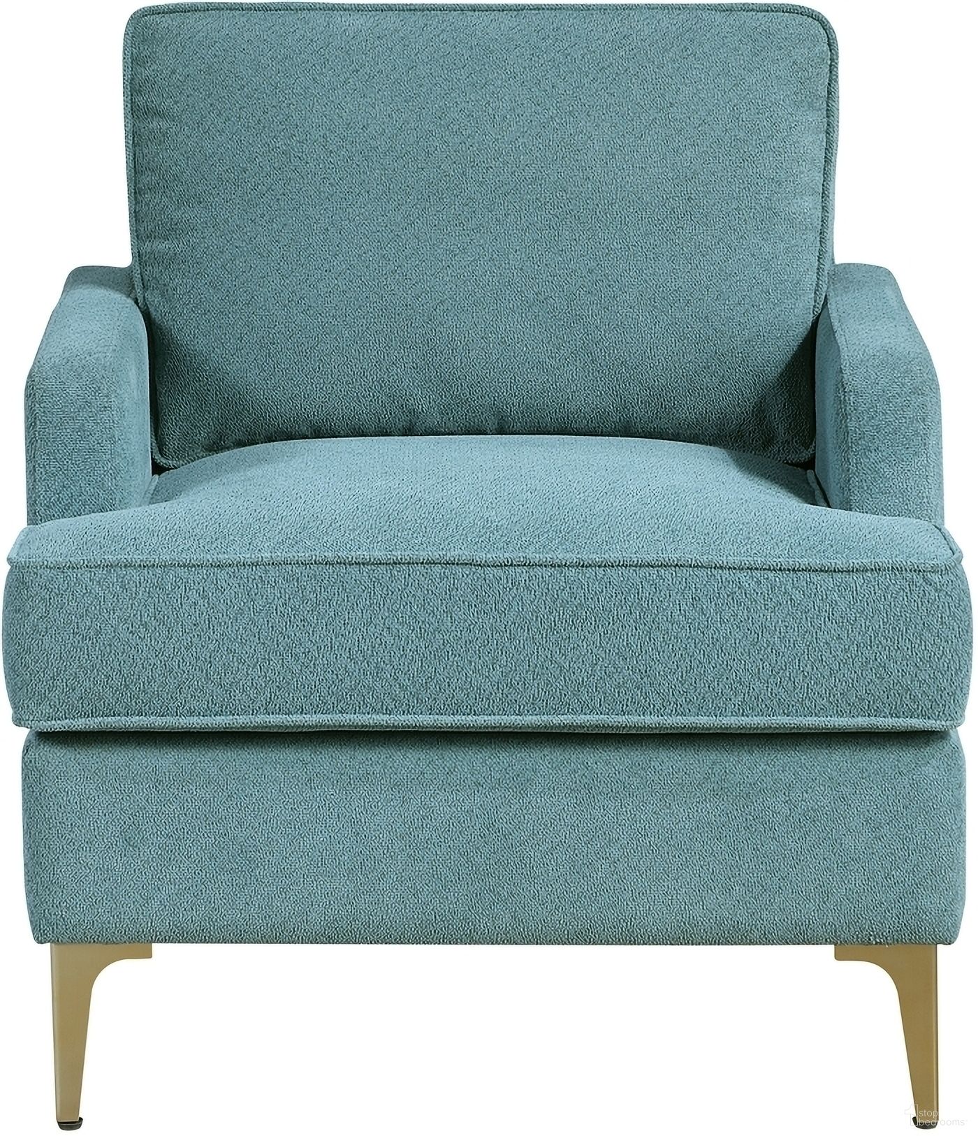 The appearance of Colette Accent Chair In Blue designed by Homelegance in the transitional interior design. This blue piece of furniture was selected by 1StopBedrooms from Colette Collection to add a touch of cosiness and style into your home. Sku: 1051BU-1. Material: Chenille.