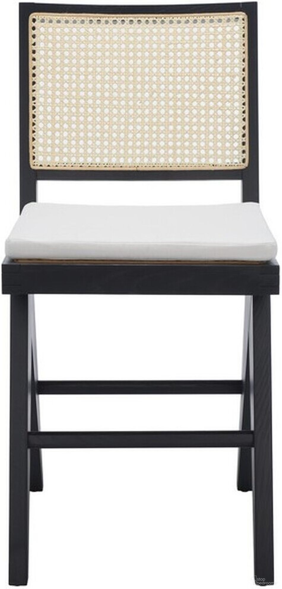 The appearance of Colette Rattan Counter Stool In Black And Natural designed by Safavieh Couture in the modern / contemporary interior design. This black and natural piece of furniture  was selected by 1StopBedrooms from Colette Collection to add a touch of cosiness and style into your home. Sku: SFV4133A. Material: Wood.