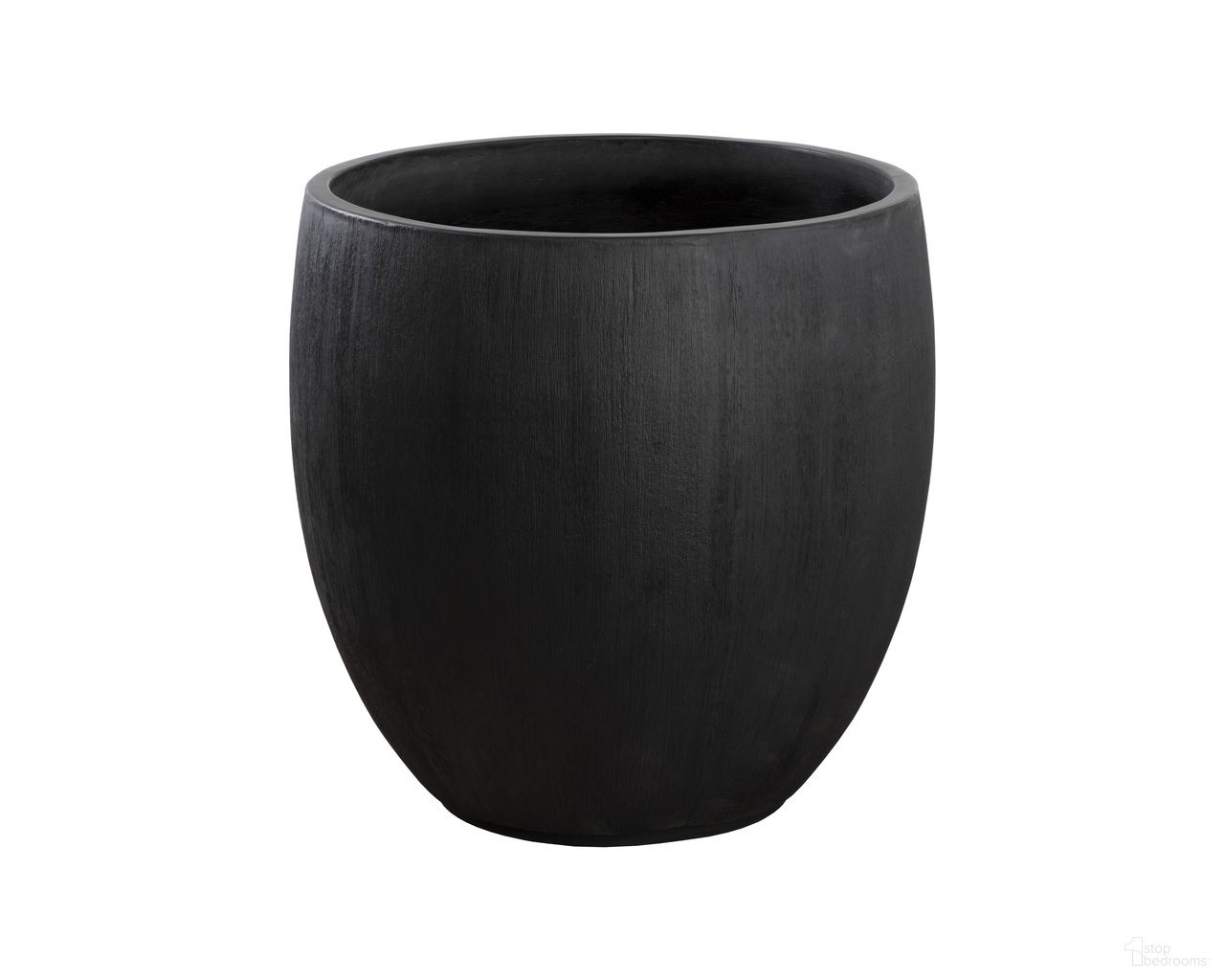 Coleus Large Round Planter In Black