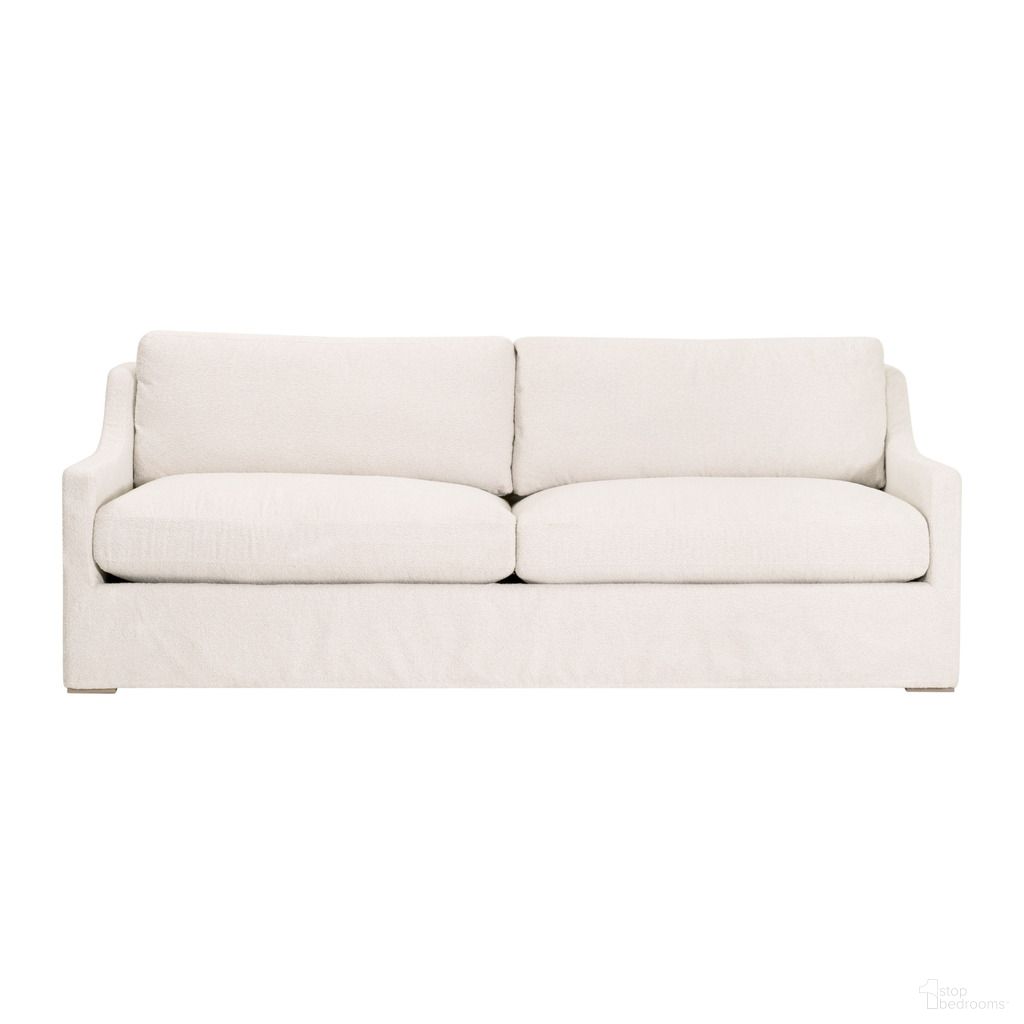 The appearance of Colin Outdoor 94 Inch Slipcover Sofa In Harborside Ivory and Desert Accoya designed by Essentials For Living in the transitional interior design. This ivory piece of furniture was selected by 1StopBedrooms from Stitch & Hand Collection to add a touch of cosiness and style into your home. Sku: 6728-3.HIVO. Material: Plywood.