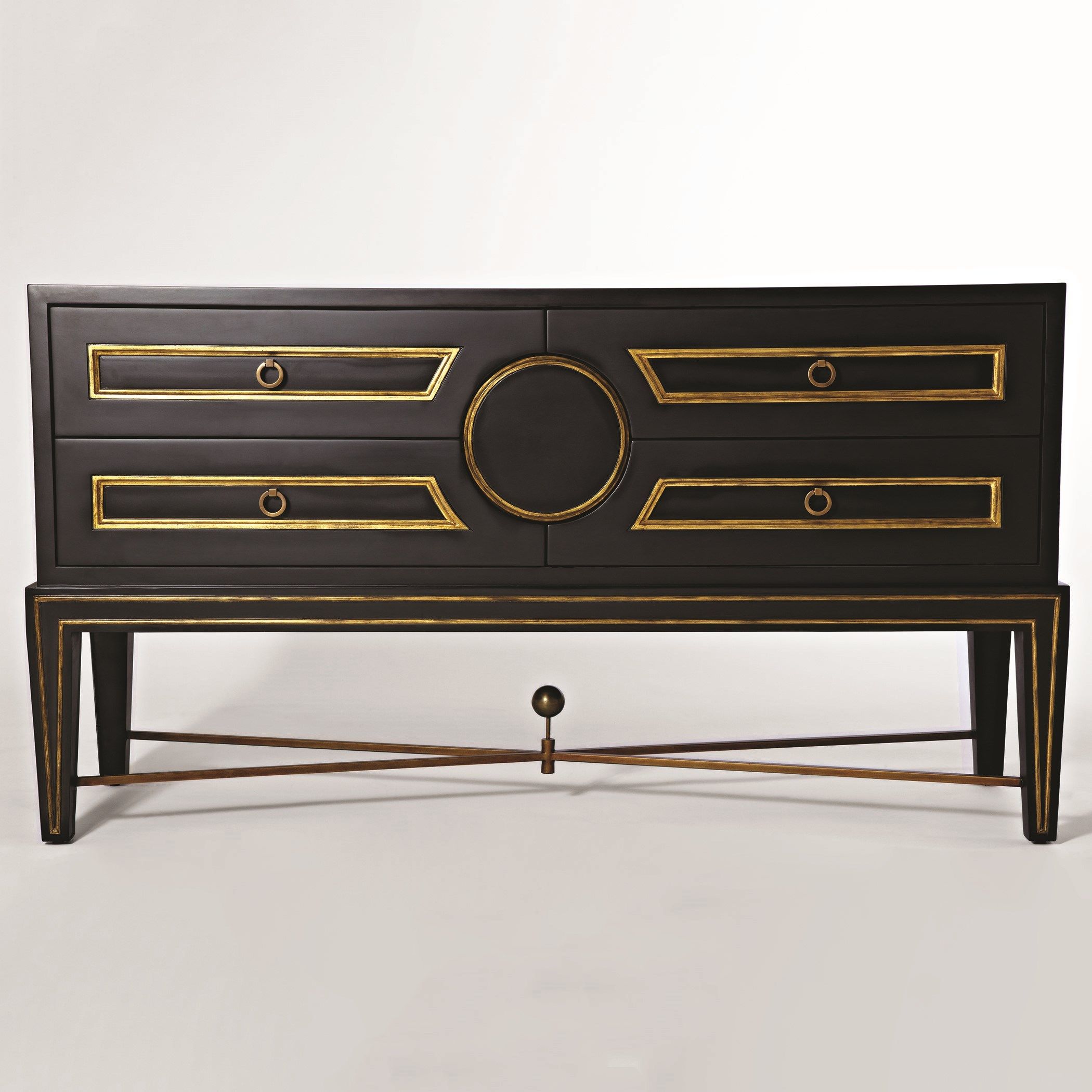 The appearance of Collector's Cabinet Console In Black designed by Global Views in the modern / contemporary interior design. This black piece of furniture was selected by 1StopBedrooms from to add a touch of cosiness and style into your home. Sku: 2448. Material: Wood.