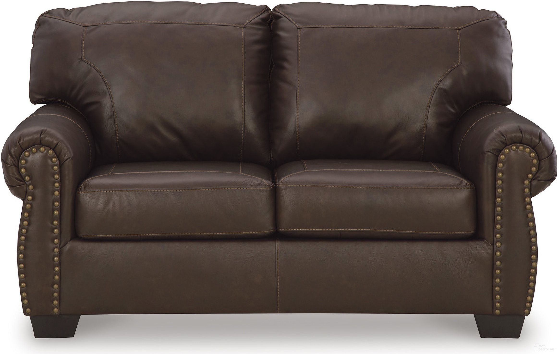 Colleton Loveseat In Dark Brown by Ashley Furniture | 1StopBedrooms