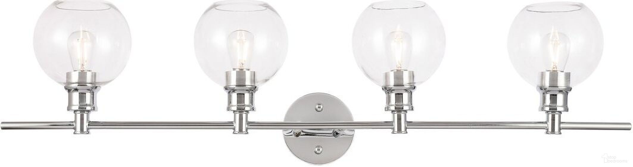 Collier 4 Light Chrome And Clear Glass Wall Sconce