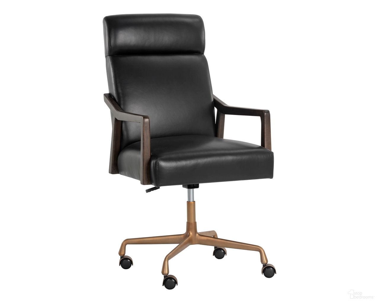 Collin Office Chair In Brown and Cortina Black