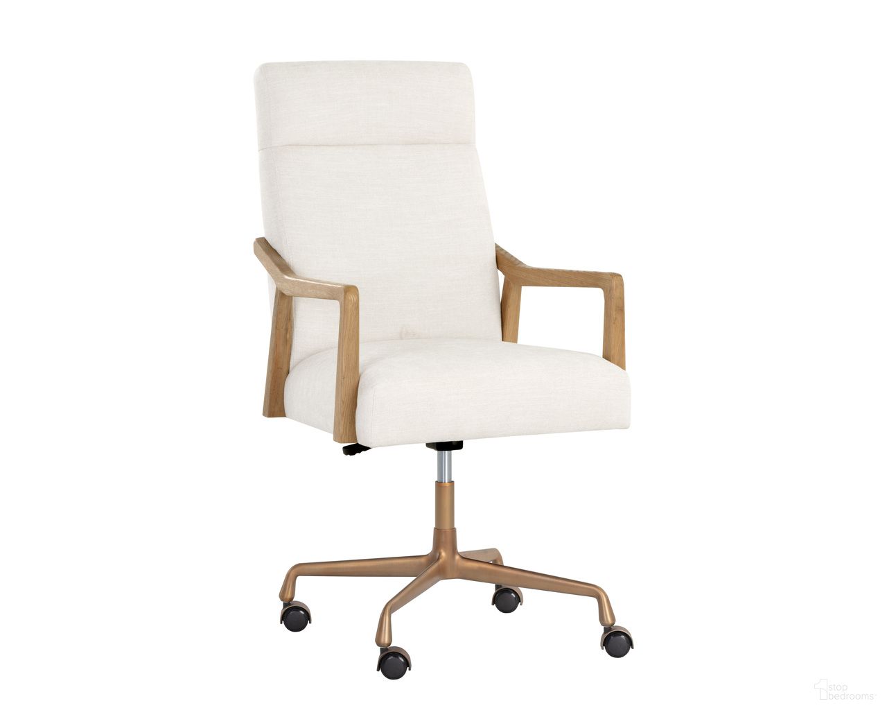 Collin Office Chair In Natural and Heather Ivory Tweed
