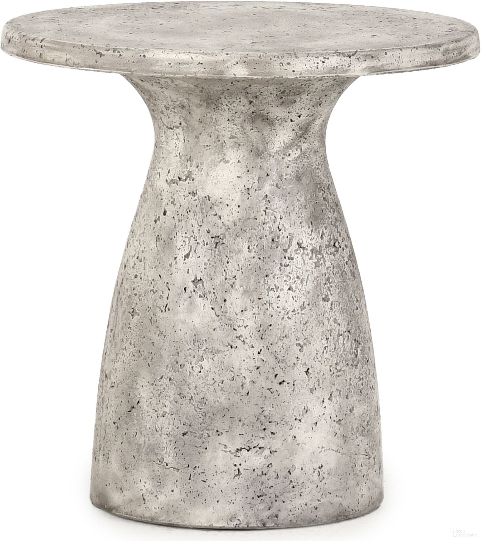 The appearance of Collins 16 Inch Outdoor Accent Table In Light Gray designed by Classic Home in the modern / contemporary interior design. This light gray piece of furniture was selected by 1StopBedrooms from Collins Collection to add a touch of cosiness and style into your home. Sku: 51031450. Table Top Shape: Round. Material: Glass Fiber Reinforced Concrete.