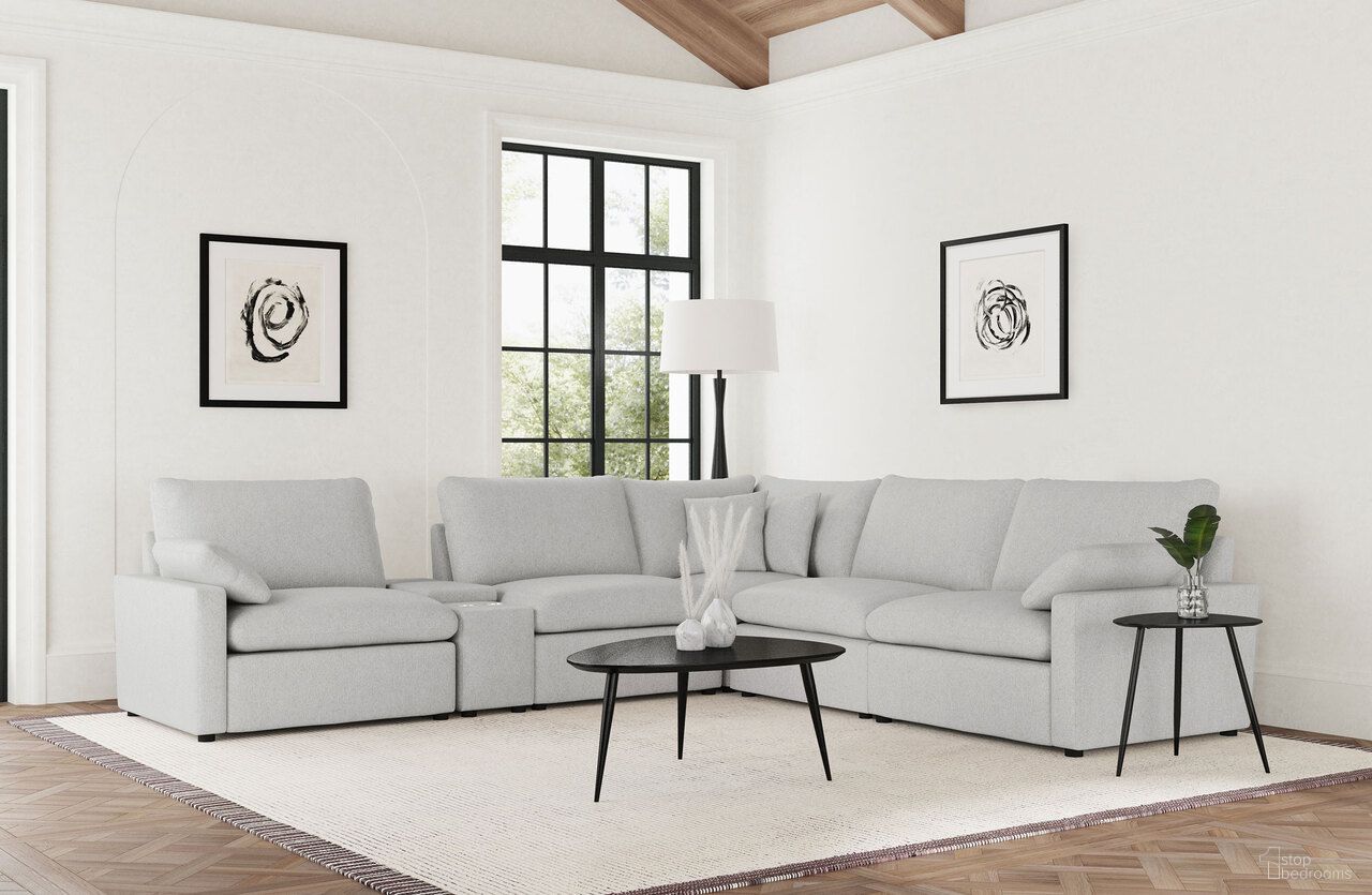 Collins 6-piece Modular Power Reclining Sectional In Grey