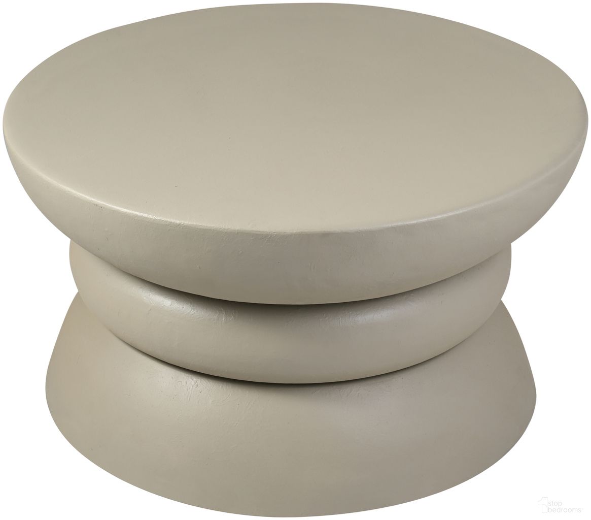 Collins Aluminum Coffee Table In Taupe