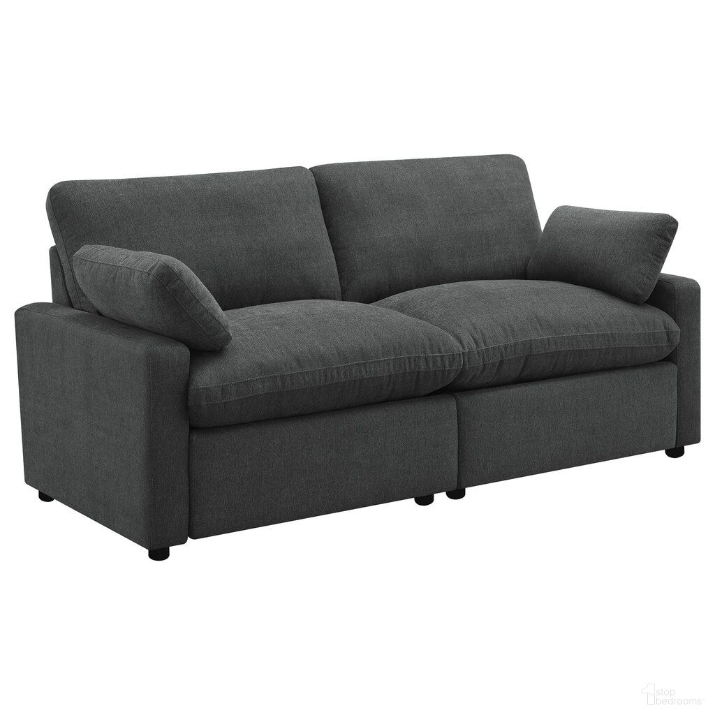The appearance of Collins Modular Power Loveseat In Dark Grey designed by Coaster in the transitional interior design. This dark grey piece of furniture was selected by 1StopBedrooms from Collins Collection to add a touch of cosiness and style into your home. Sku: 609530LRP;609530RRP. Material: Polyester.