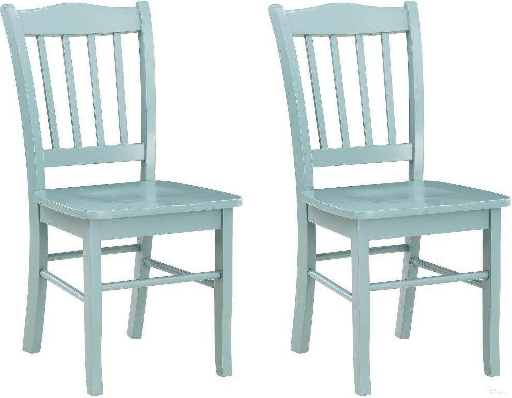 The appearance of Colorado Dining Chair Set of 2 designed by Boraam Industries in the modern / contemporary interior design. This light blue piece of furniture  was selected by 1StopBedrooms from Colorado Collection to add a touch of cosiness and style into your home. Sku: 30736. Material: Rubberwood. Chair Type: Side Chair.