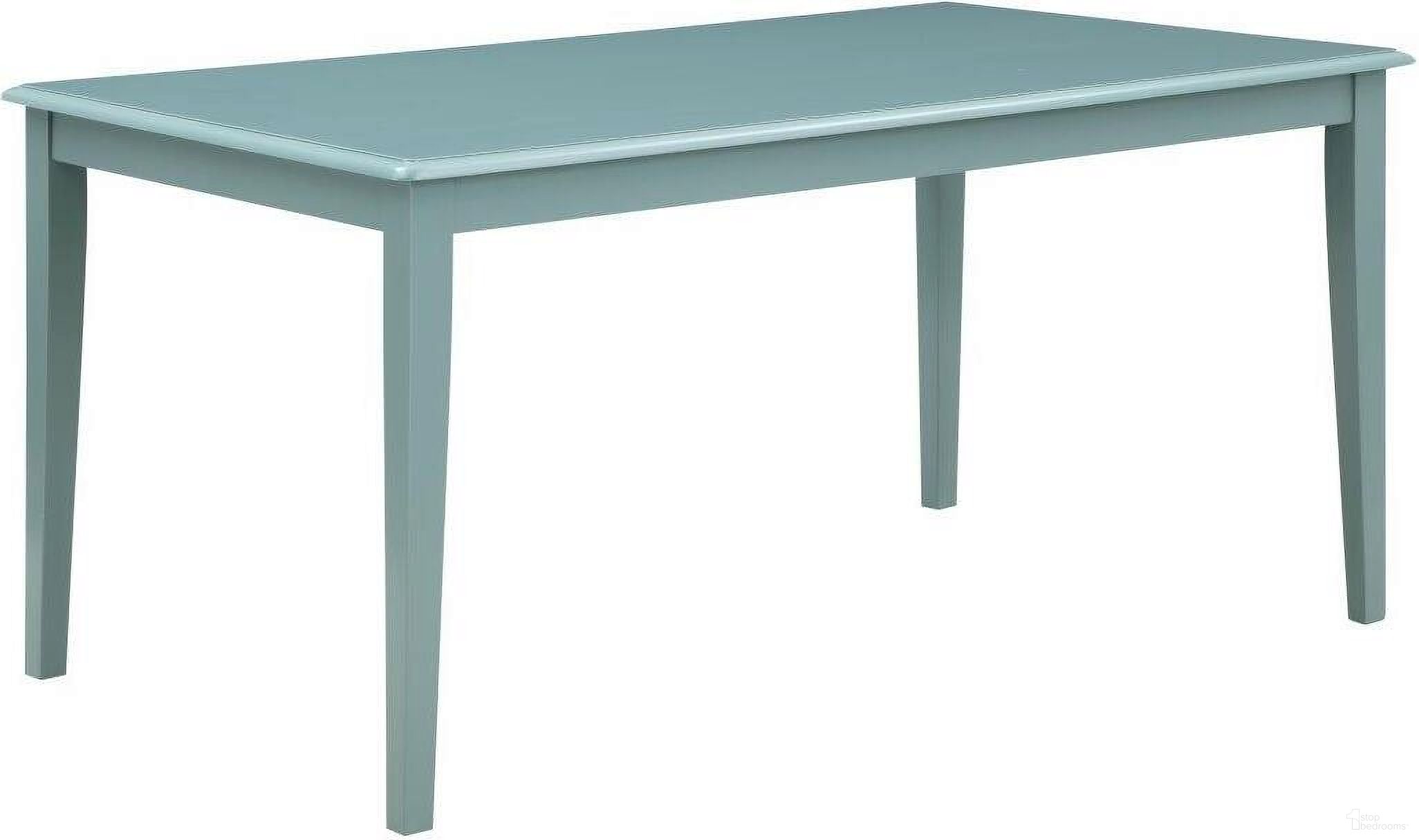 The appearance of Colorado Dining Table designed by Boraam Industries in the transitional interior design. This light blue piece of furniture was selected by 1StopBedrooms from Colorado Collection to add a touch of cosiness and style into your home. Sku: 70736. Table Base Style: Legs. Table Top Shape: Rectangular. Material: Rubberwood. Size: 60".